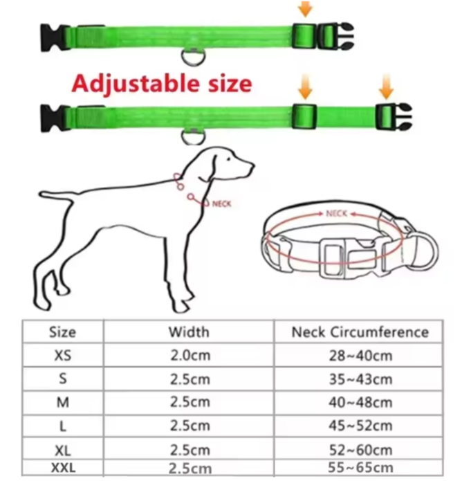 LED Luminous Dog Collar