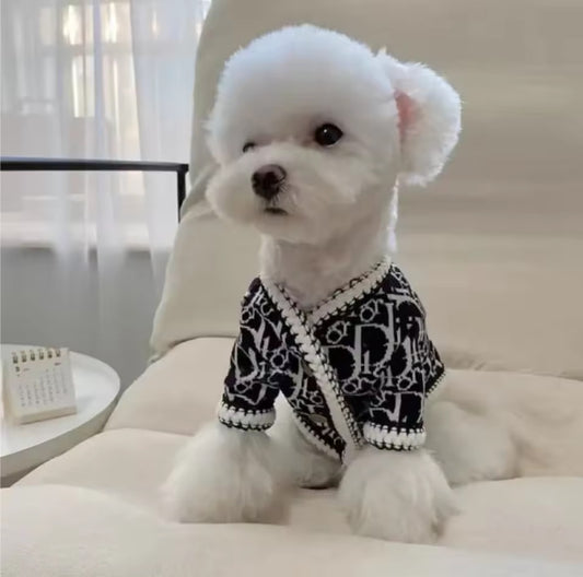 Dog sweater with print